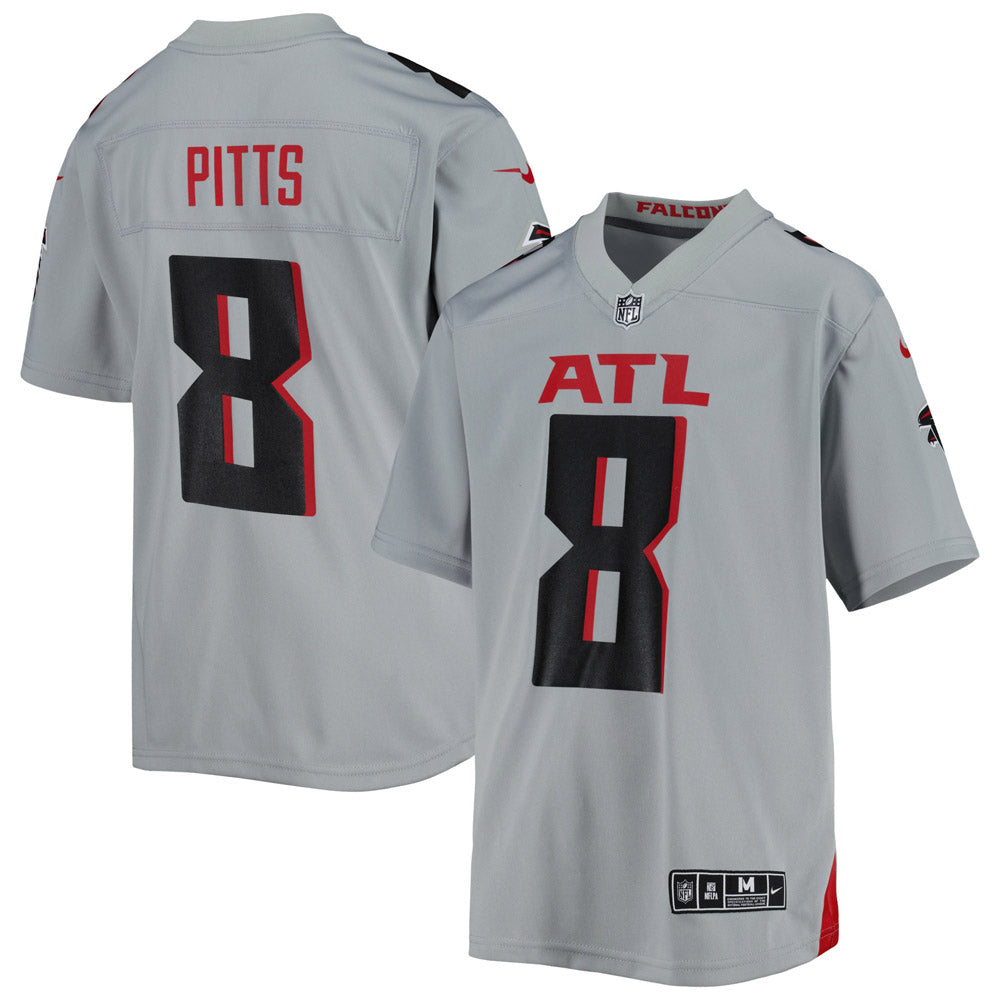 Youth Atlanta Falcons Kyle Pitts Inverted Game Jersey Gray